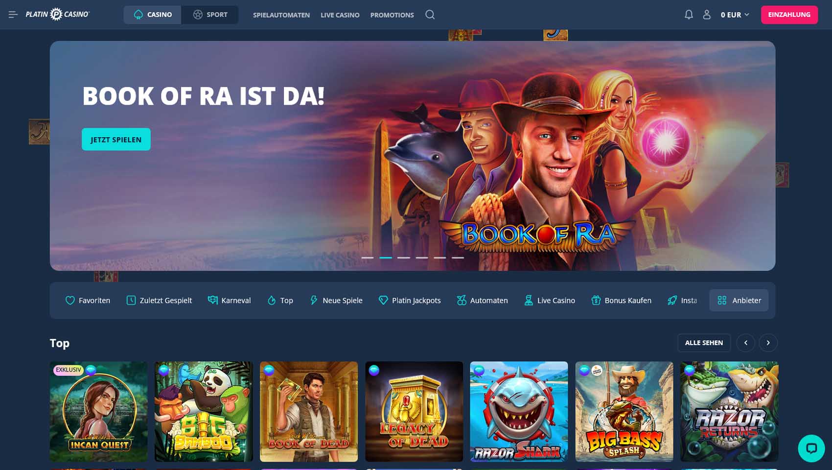 Platincasino Casino Test Bis 2.000 € & 200 Freispiele Neukundenbonus